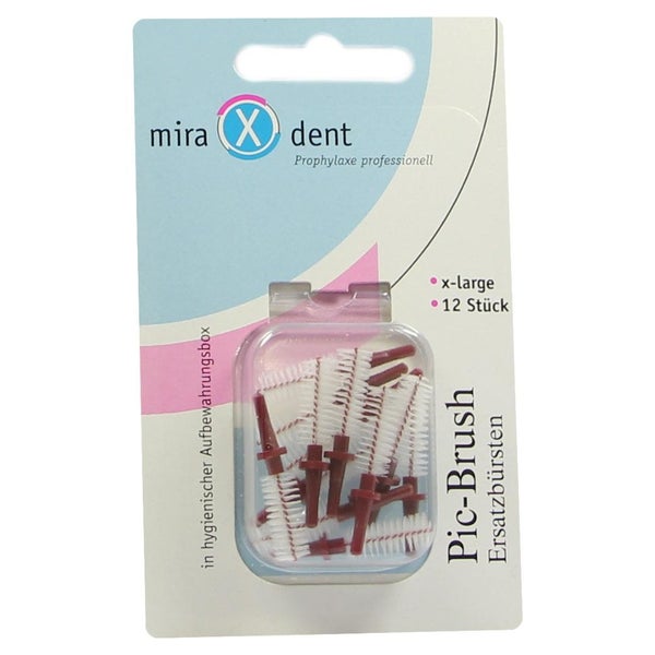 Miradent Interdentalbürsten Pic-Brush Ersatzbürsten x-large bordeaux 12 St