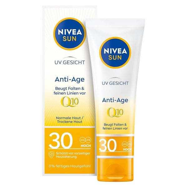 NIVEA SUN UV Gesicht Q10 Anti-Age Sonnenschutz mit LSF 30 50 ml