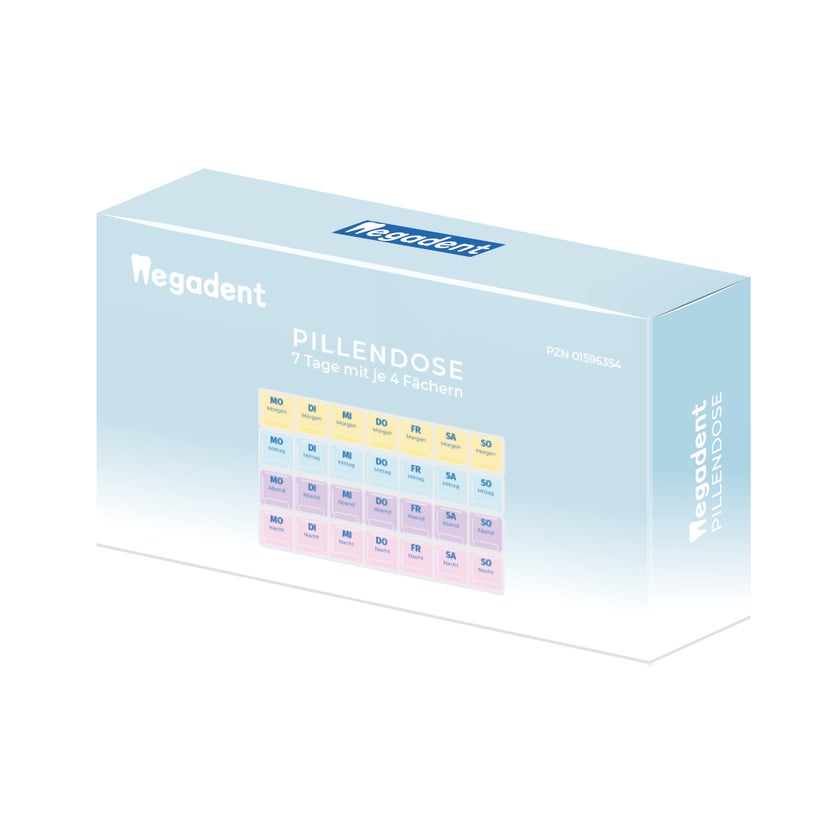 Pillendose 7 Tage+4 Fächer je Tag Kunsts 1 St