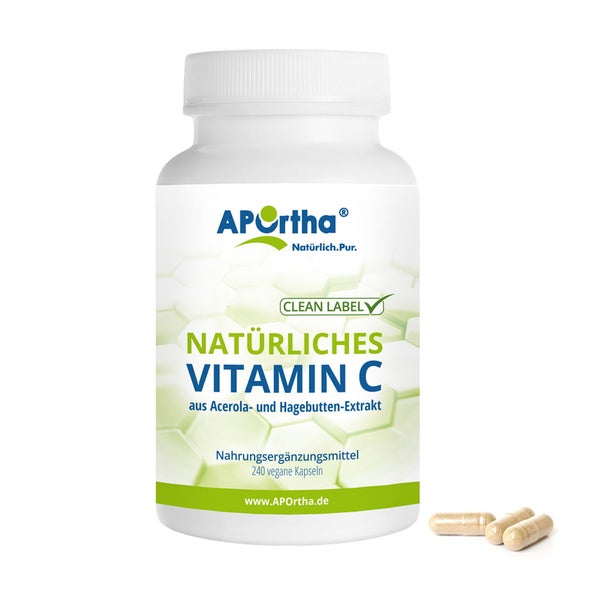 APOrtha® Natürliches Vitamin C - vegane Kapseln 240 St