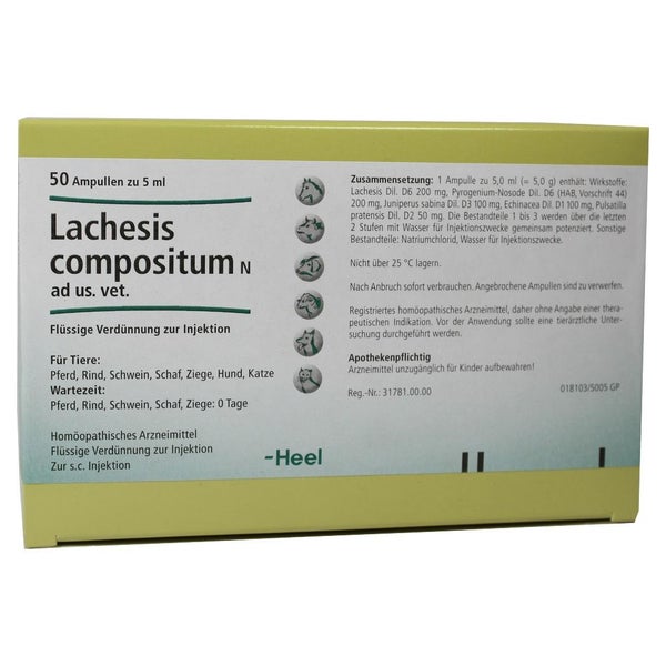 Lachesis Compositum N ad us.vet.Ampullen 50 St