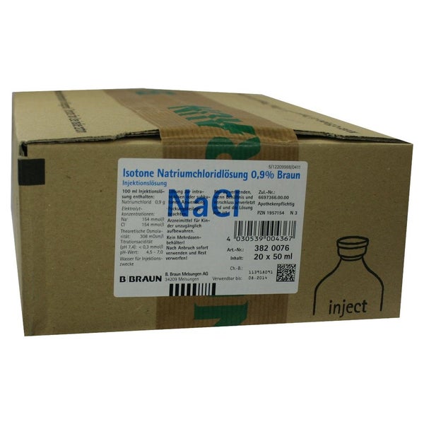 Kochsalzlösung 0,9% Injektionslösung 20X50 ml