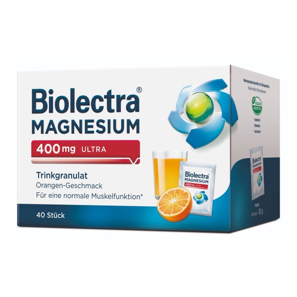 Biolectra MAGNESIUM 400 mg ultra Trinkgranulat 40 St