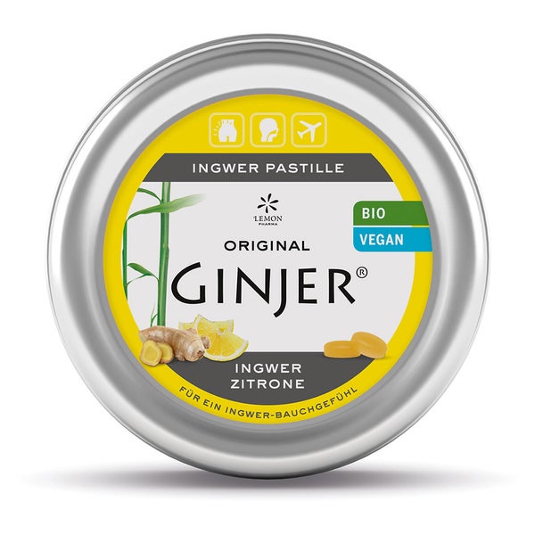 Ingwer Ginjer Pastillen Bio Zitrone 40 g