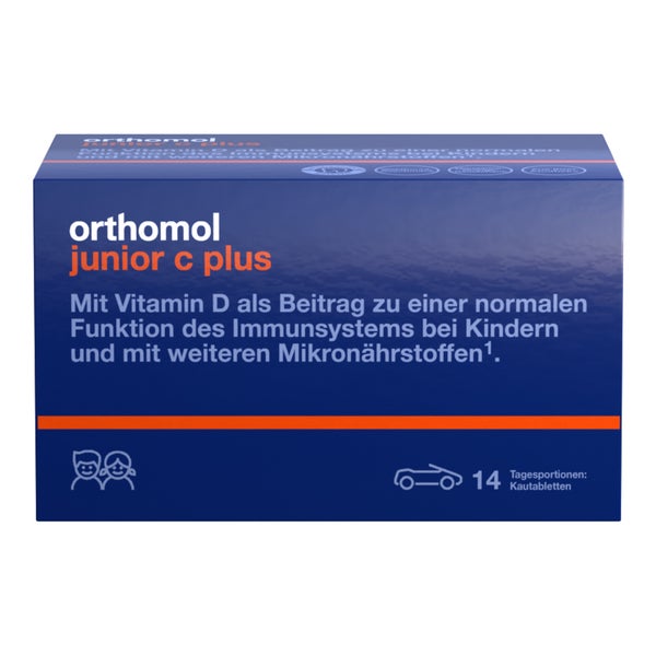 Orthomol junior C plus Kautabletten Mandarine-Orange/Waldfrucht 14 St
