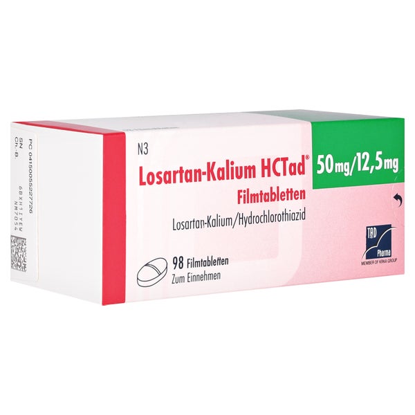 LOSARTAN Kalium HCTad 50/12,5mg Filmtabletten 98 St