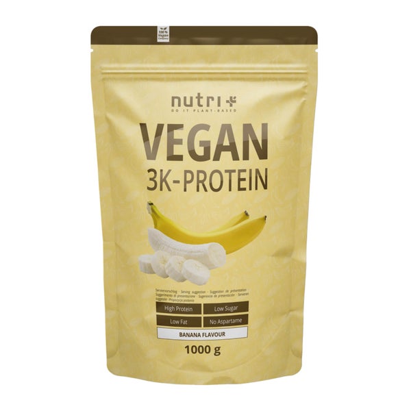 nutri+ Veganes Protein Pulver 3k - Banana 1000 g