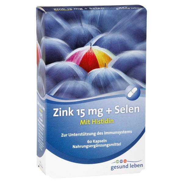 Gesund Leben Zink 15 mg+Selen Kapseln 60 St