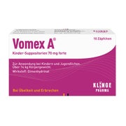 Produktabbildung: Vomex A® Kinder-Suppositorien 70 mg 10 St