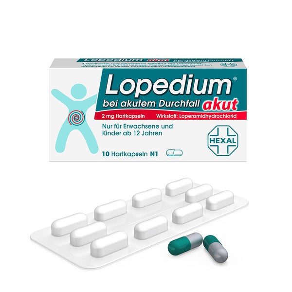 Lopedium® akut bei akutem Durchfall - 2 mg Hartkapseln 10 St