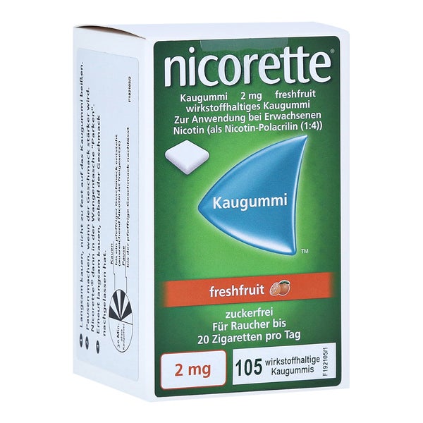 Nicorette Kaugummi 2 mg freshfruit - Reimport 105 St