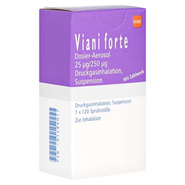 VIANI forte Dosier-Aerosol 25 µg/250 µg 120 Hub 120 Sp