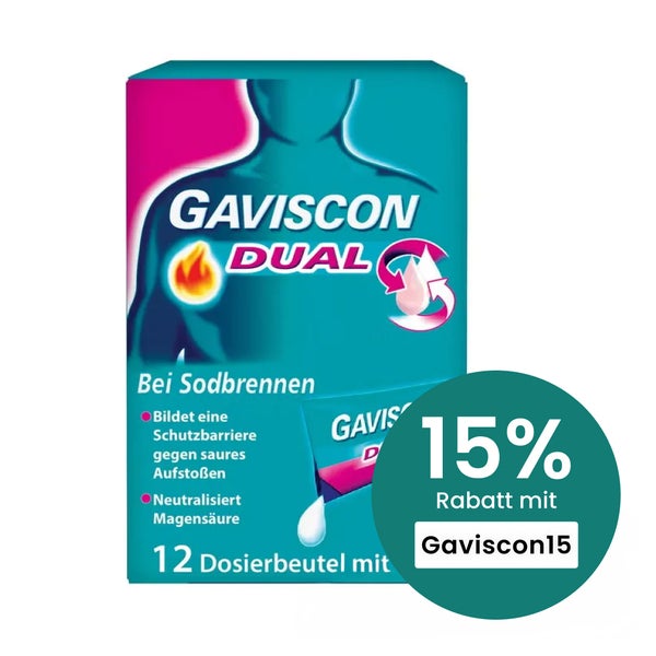 GAVISCON Dual Suspension mit Zweifachwirkung gegen Sodbrennen 24X10 ml