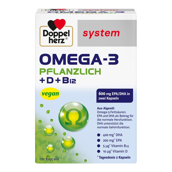 Doppelherz system Omega-3 Pflanzlich 120 St