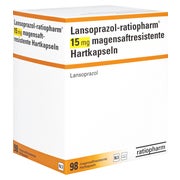 LANSOPRAZOL-ratiopharm 15 mg magensaftres.Hartkap. 98 St