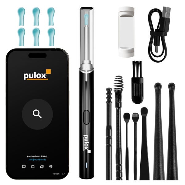 Pulox EC-95 - Ohrreiniger Ohrenschmalzentferner - mit Smartphone App via Wifi 1 St