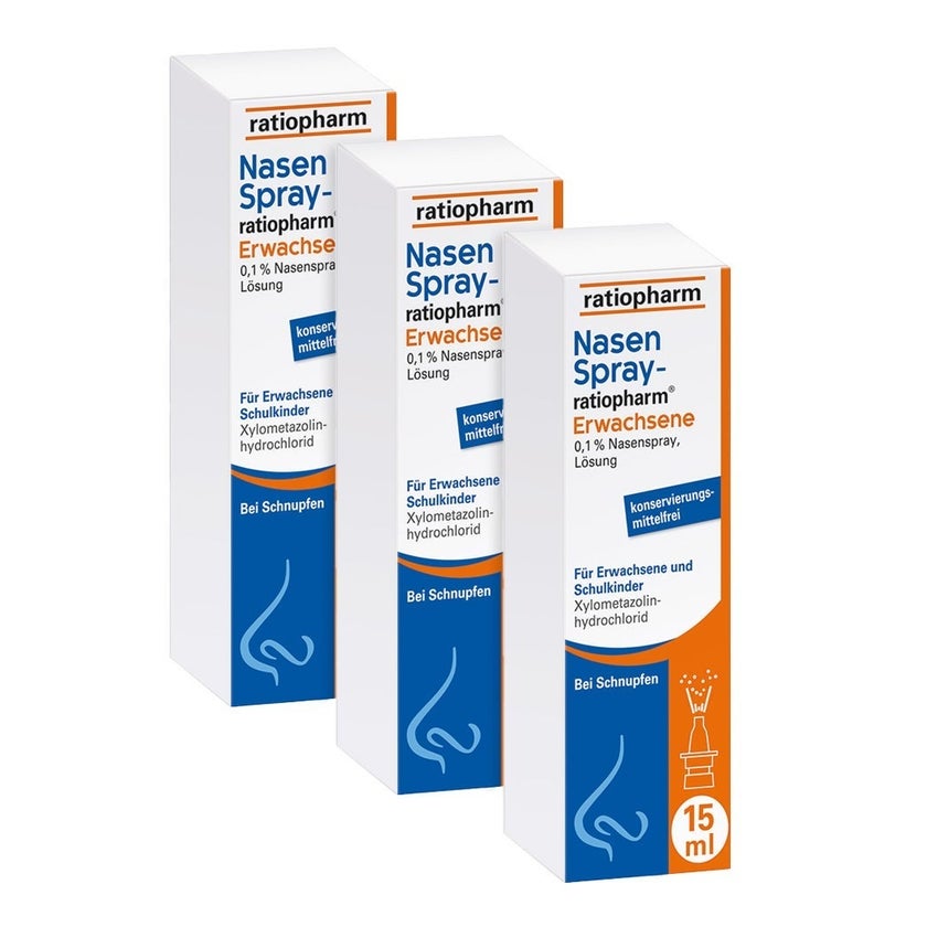 Nasenspray-ratiopharm Erwachsene Dreierpack 3X15 ml
