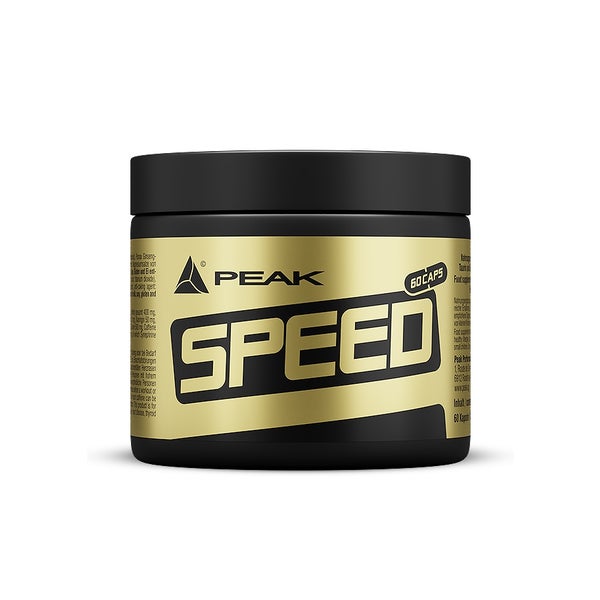 PEAK Speed - 60 Kapseln I 30 Portionen I für die Diät und als Pre-Workout Booster I mit Koffein, Aminosäuren, Pflanzenextrakten (Bitterorange, Panax Ginseng) 60 g