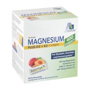 Magnesium 400 plus D3+K2 direkt Pfirsich-Maracuja 50X2,5 g