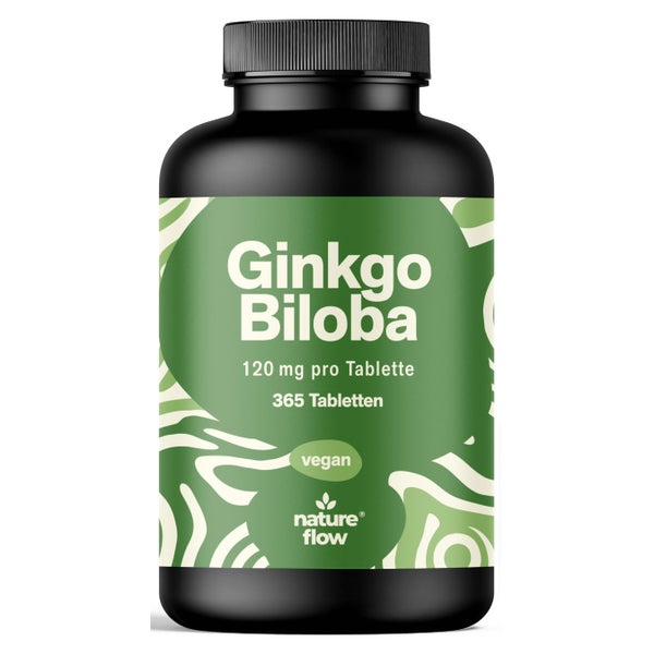 Ginkgo Biloba 120 mg - 400 Tabletten - Nature Flow 400 St