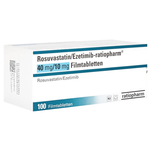 Rosuvastatin/ezetimib-ratiopharm 40 Mg/1 100 St