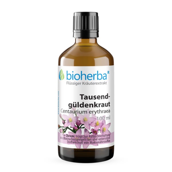 Bioherba Tausendgüldenkraut Centaurium erythraea Tropfen Tinktur 100 ml