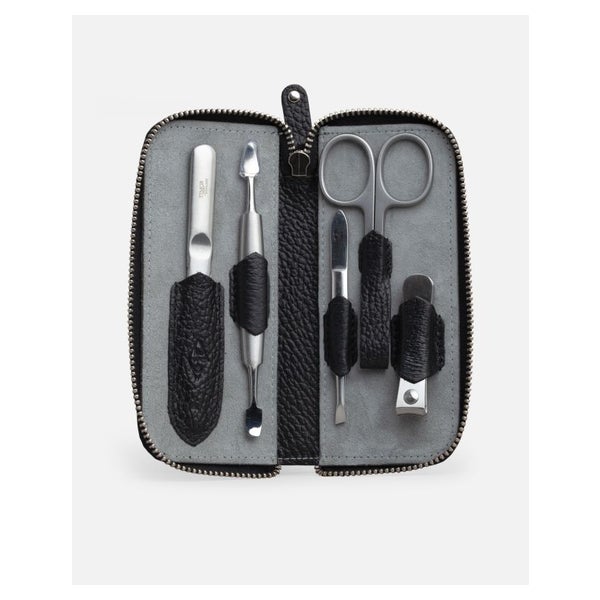 G&F Timor® 5-tlg Manikürset Leder schwarz Safirfeile 33097 1 St