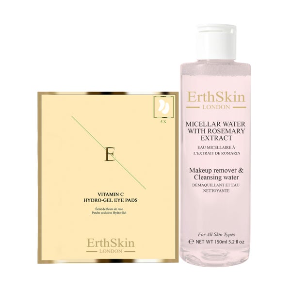 Vitamin C Hydrogel Augenpads + Mizellenwasser Mit Rosmarinextrakt Set 1 St