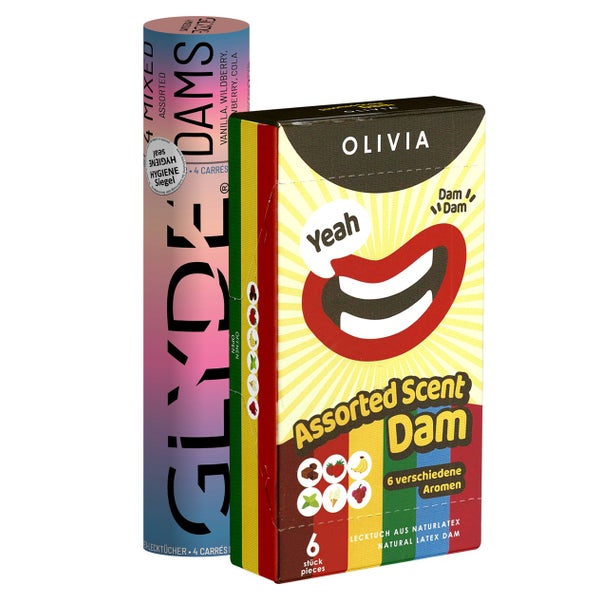 Bunte Lecktücher 10 Stück mit Geschmack, hygienisches Set (10 Tücher) 10 St