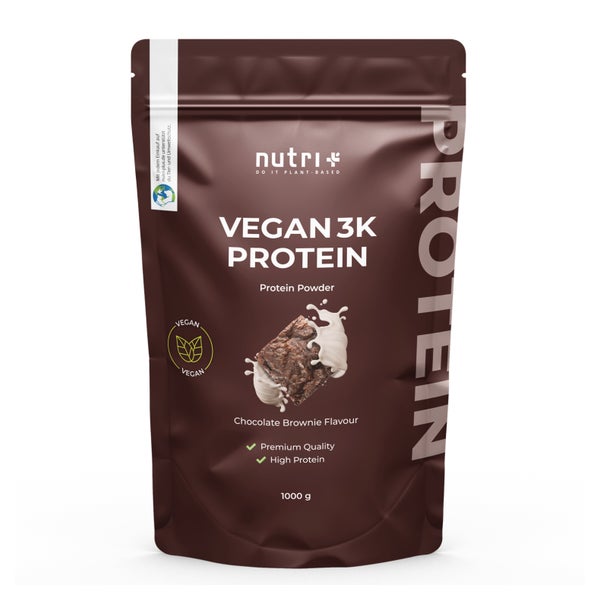 nutri+ Veganes Protein Pulver 3k - Chocolate Brownie 1000 g