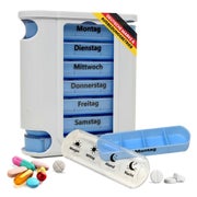 LisaCare Tablettentower - Tablettenbox Blau/Weiß 1 St