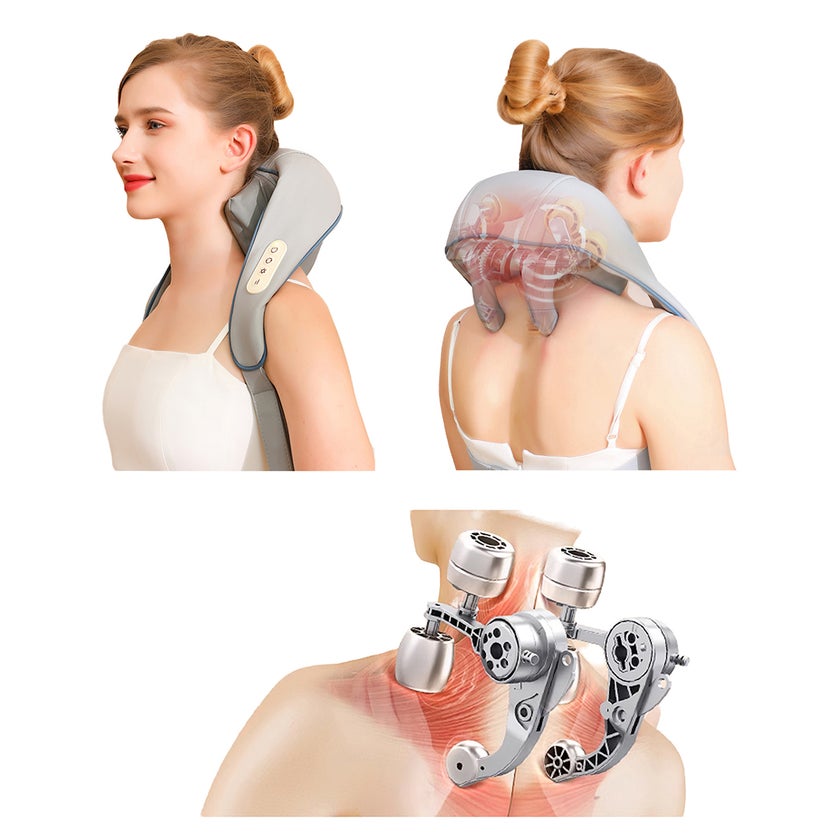 massagegerät shiatsu nacken rücken elektrische massage vibration wärmefunktion Nackenmassagegerät Shiatsu, Nacken- und Rückenmassagegerät main image 1