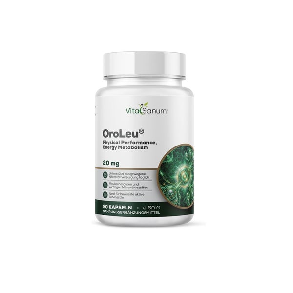 VitaSanum® OroLeu® – L-Leucin-Orotat – 600 mg Tagesportion – 90 vegane Kapseln 90 St