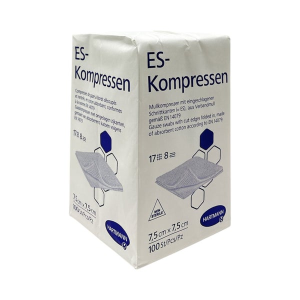 Hartmann ES-Kompressen unsteril 8f 7,5x7,5cm   (Inhalt: 100 Stück) 100 St