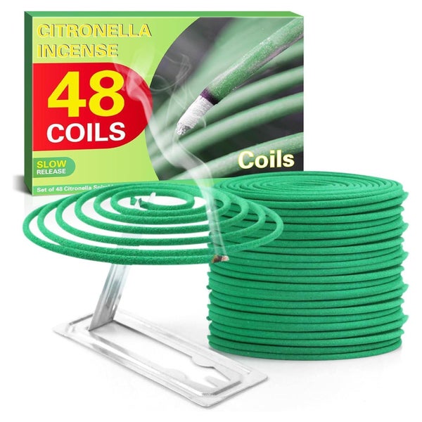 Räucherspirale Citronella 48 Halter 4Std Garten Grün-48 Ince 1 St