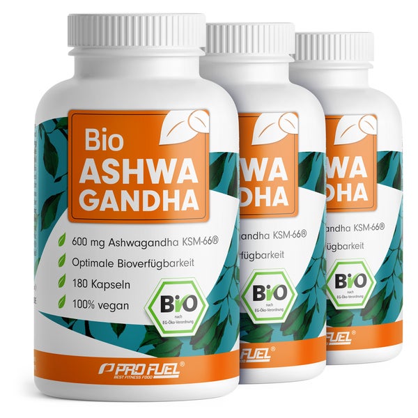 ProFuel - BIO Ashwagandha Kapseln KSM-66 - 3x 180 Kapseln 540 St