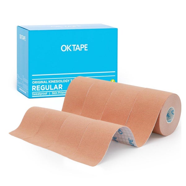OK TAPE Basic Kinesiologie Tape, 4 Rollen Beige, 5cm x 5m