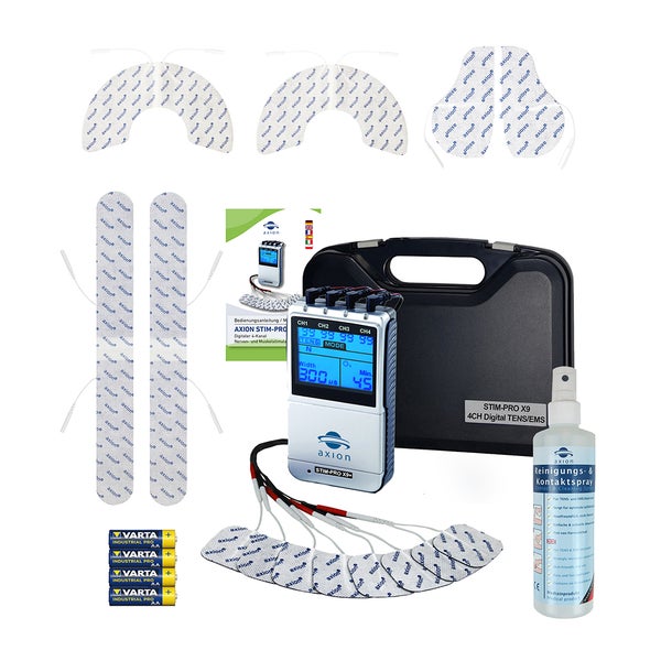 axion® 4 Kanal TENS EMS Kombigerät STIM-PRO X9+ mit Spray 1 St
