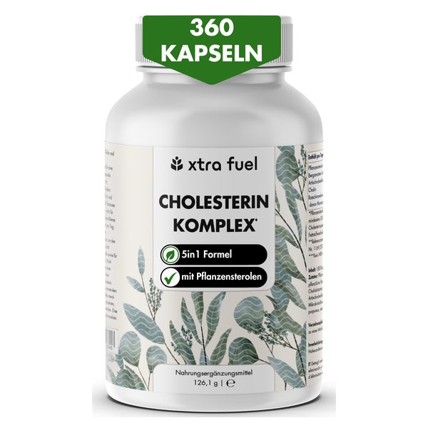 XTRA FUEL Cholesterin Komplex - Nährstoffkomplex mit Pflanzensterolen & Monacolin K 360 St
