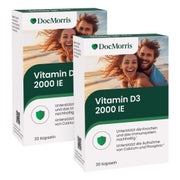 Produktabbildung: DocMorris Vitamin D3 2000 IE Doppelpack 2X30 St