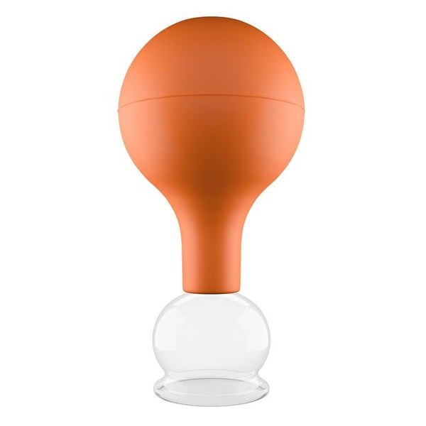 Pulox Schröpfglas aus Echtglas mit Saugball - 32mm in Braun 1 St
