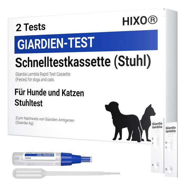 HIXO Giardien Schnelltest für Hund & Katze 2 St