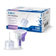 FORA Pen-Nadeln 31G 8mm (100 Stück) - Insulin Pen Nadeln - Nadeln für Spritzen - The Tester 1 St