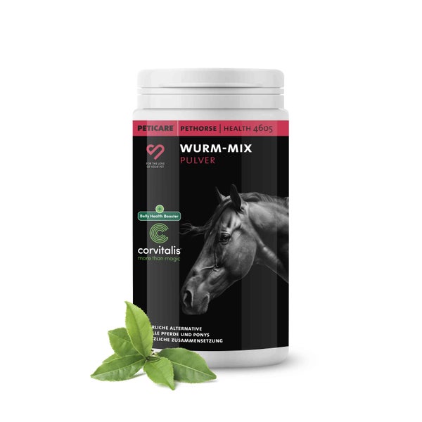 Peticare Wurm-Mix Pulver für Pferde, Natürliche Alternative 200 g