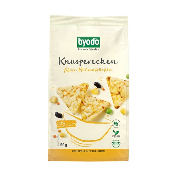 BYODO Knusperecken Mais Hülsenfrüchte 90 g