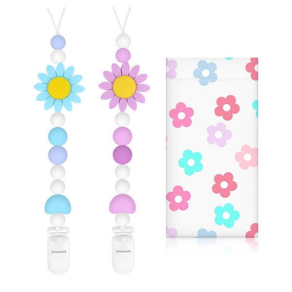 Scherkette 2er Set Silikon mit Sicherheitsclip und Tasche 1 St