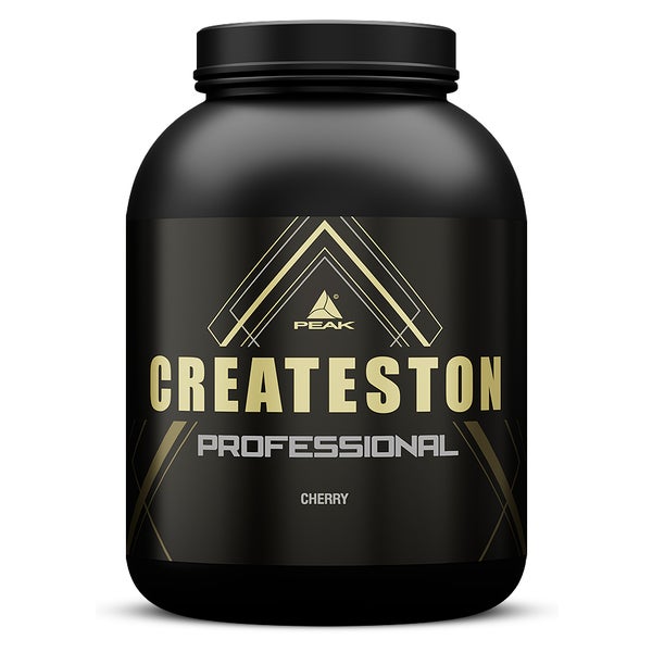 PEAK Createston Professional - 3150g - Geschmack Cherry I Post Workout I ALL in One I über 90 Schlüsselsubstrate I mit Whey Hydrolysat & Whey Isolat I Creatin AKG I Kohlenhydratmatrix 3150 g