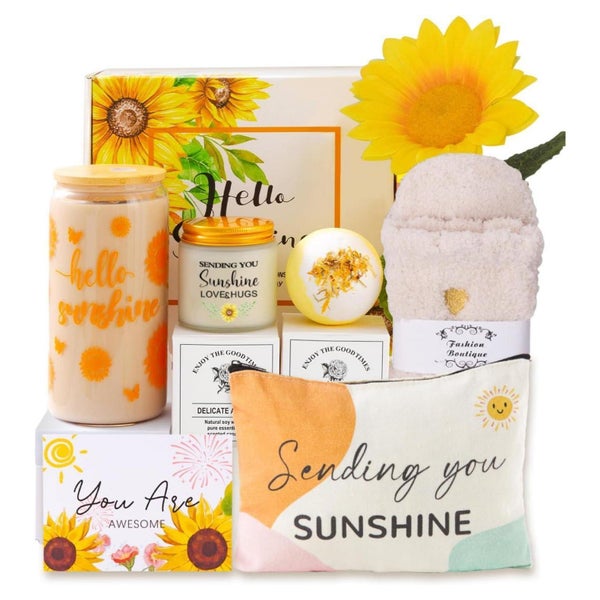 MEIMUCUL Geschenkset Frauen Sonnenblume Wellness Geburtstag 1 St