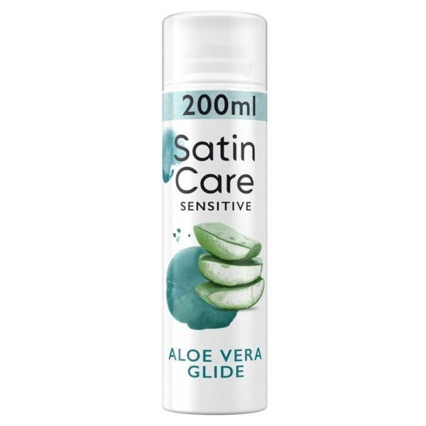 Gillette Satin Care Intimpflege Rasiergel Damen (200 ml), Gel Aloe Vera, Geschenk für Frauen 1 St