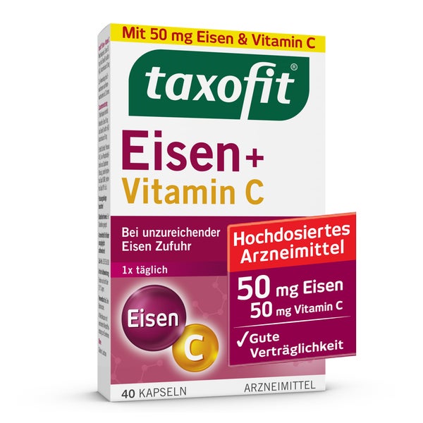 Taxofit Eisen+vitamin C Kapseln 40 St